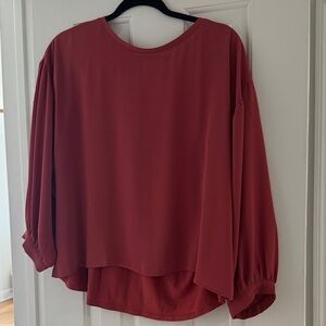 LOFT Rosewood Long-Sleeve Blouse